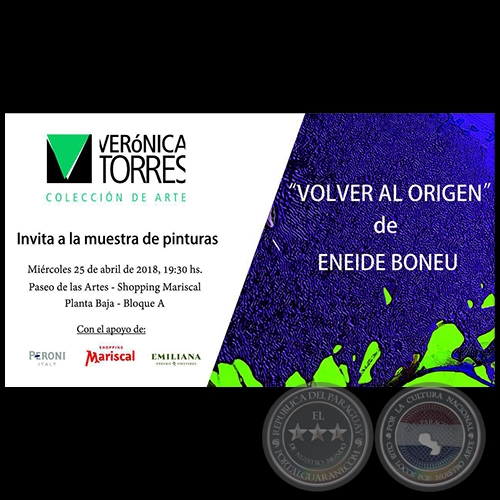 Volver al Origen - Muestra de Pinturas de Eneide Boneu - Miércoles, 25 de Abril de 2018